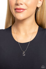 Load image into Gallery viewer, Letter of the Law - White - S Necklace
