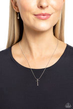 Load image into Gallery viewer, Letter of the Law - White - T Necklace
