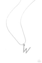 Load image into Gallery viewer, Letter of the Law - White - W Necklace
