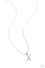 Load image into Gallery viewer, Letter of the Law - White - X Necklace
