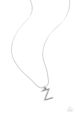 Load image into Gallery viewer, Letter of the Law - White - Z Necklace
