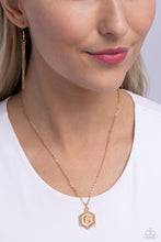 Load image into Gallery viewer, Emblematic Elegance - Gold - C Initial Necklace
