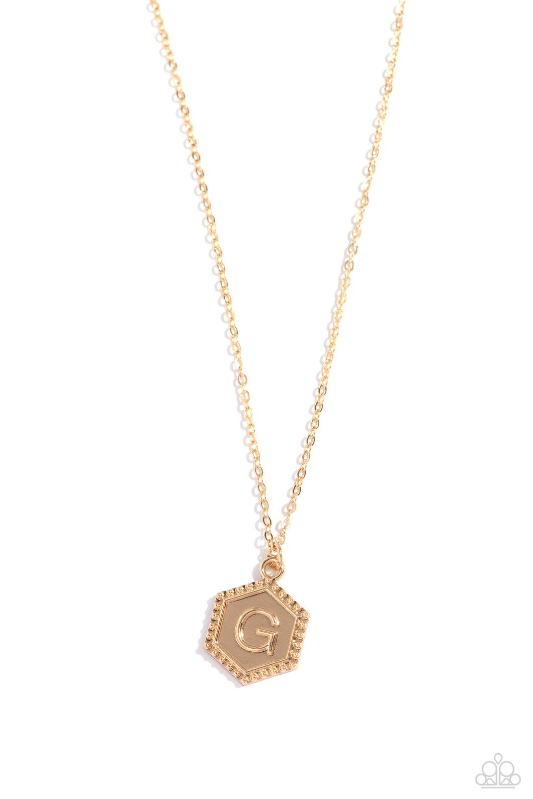 Emblematic Elegance - Gold - G Initial Necklace