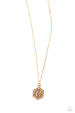 Load image into Gallery viewer, Emblematic Elegance - Gold - H Initial Necklace
