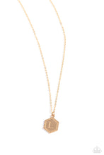 Load image into Gallery viewer, Emblematic Elegance - Gold - L Initial Necklace
