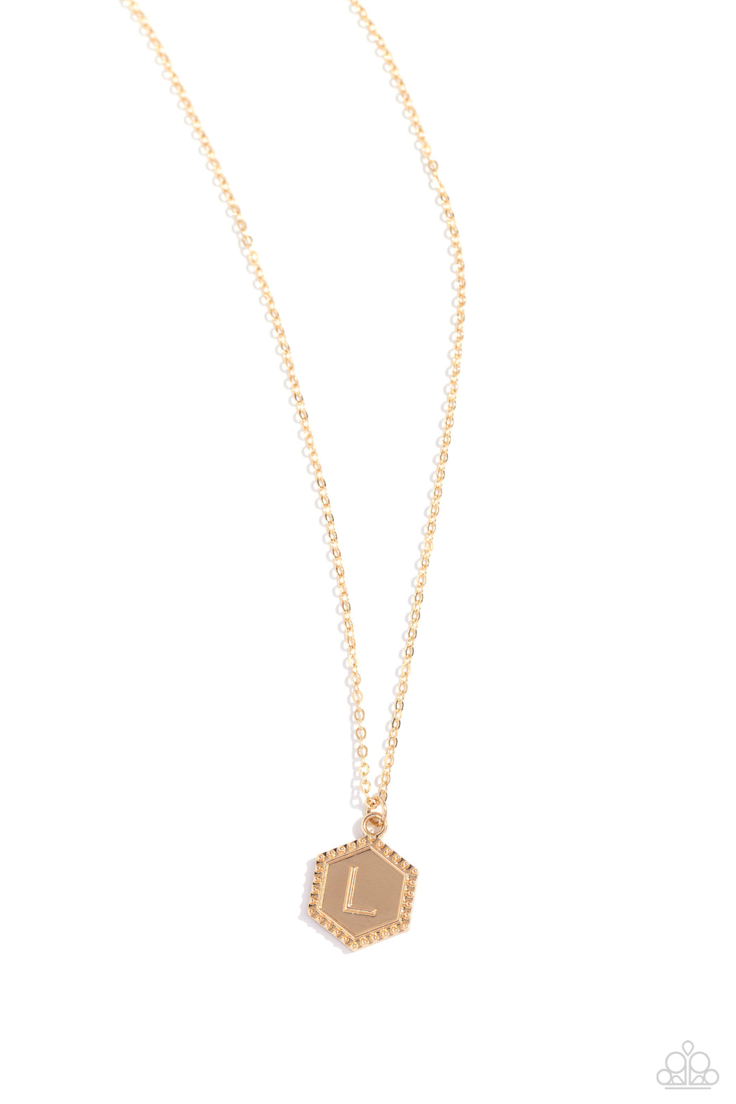 Emblematic Elegance - Gold - L Initial Necklace