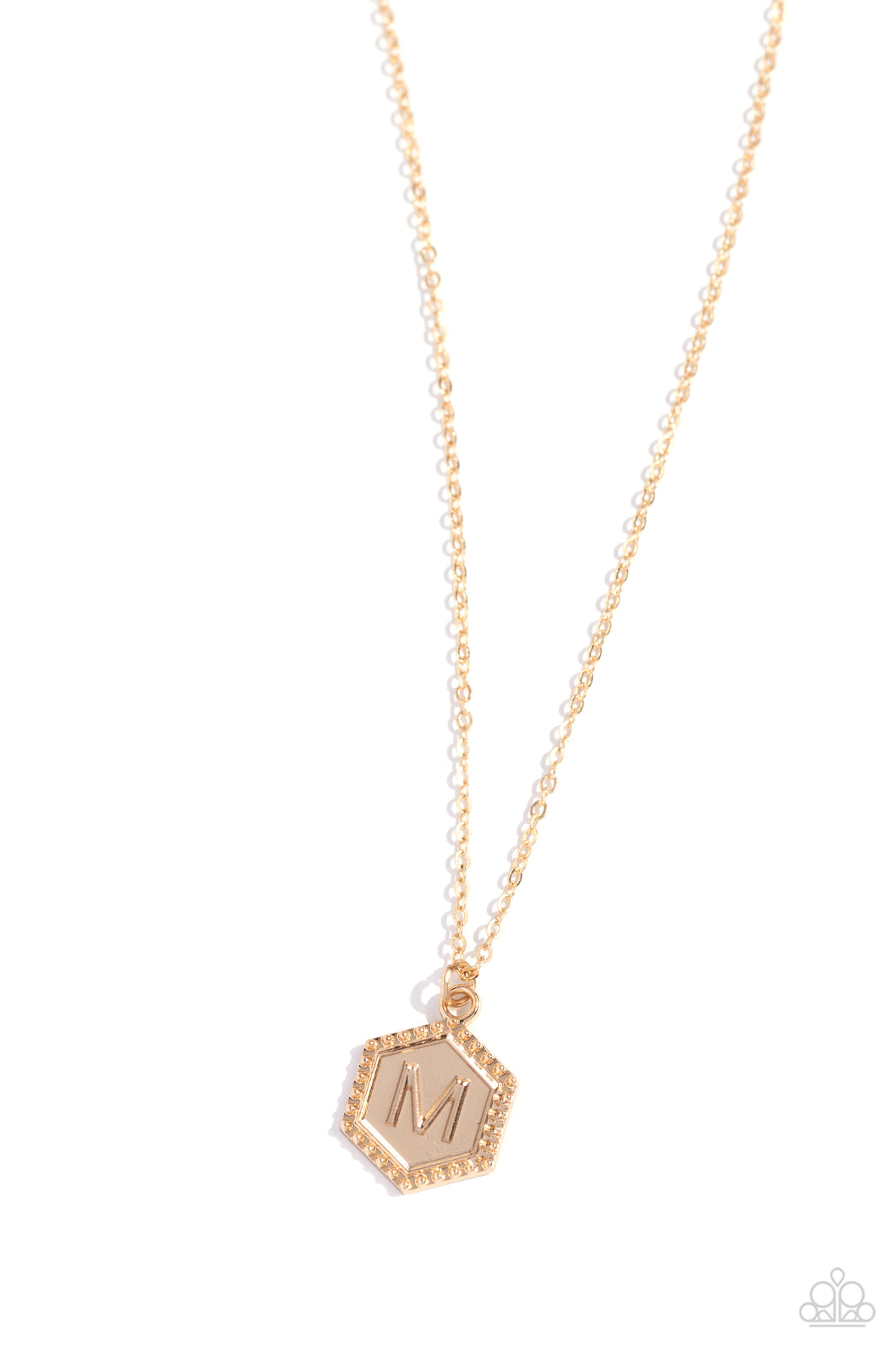 Emblematic Elegance - Gold - M Initial Necklace