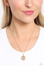 Load image into Gallery viewer, Emblematic Elegance - Gold - P Initial Necklace
