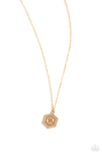 Load image into Gallery viewer, Emblematic Elegance - Gold - Q Initial Necklace
