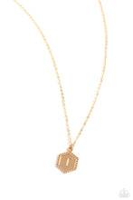 Load image into Gallery viewer, Emblematic Elegance - Gold - T Initial Necklace
