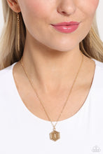Load image into Gallery viewer, Emblematic Elegance - Gold - T Initial Necklace
