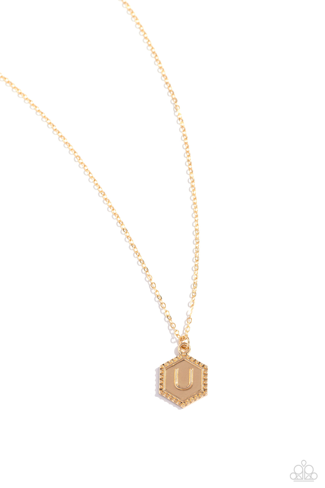 Emblematic Elegance - Gold - U Initial Necklace