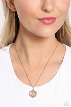 Load image into Gallery viewer, Emblematic Elegance - Gold - W Initial Necklace
