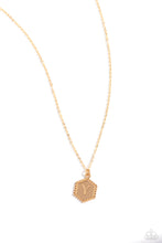 Load image into Gallery viewer, Emblematic Elegance - Gold - Y Initial Necklace
