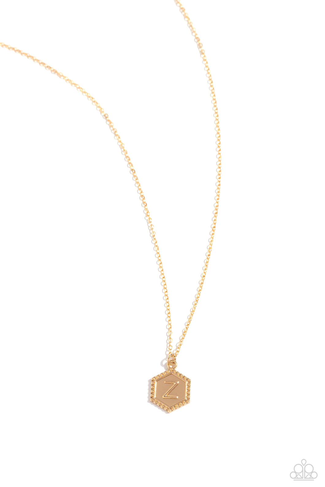 Emblematic Elegance - Gold - Z Initial Necklace