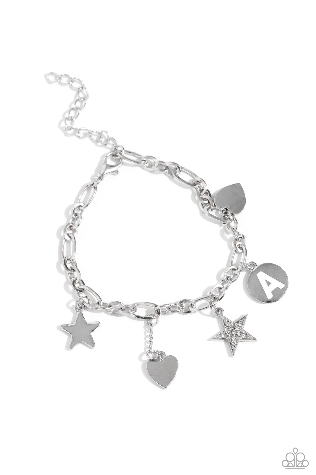 Legacy Letters - White - A Initial Bracelet