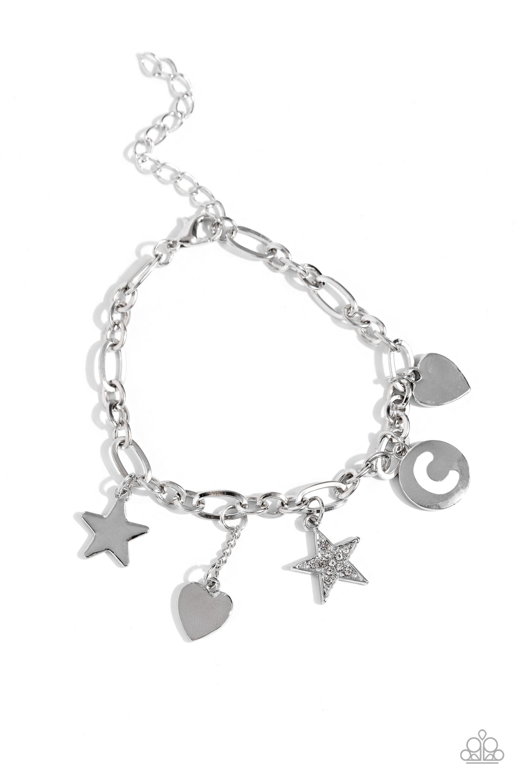 Legacy Letters - White - C Initial Bracelet