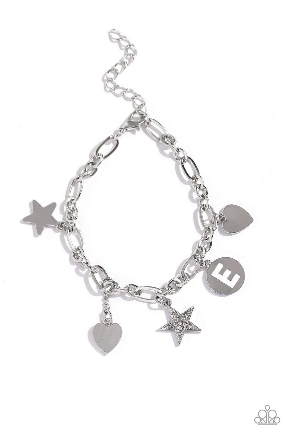 Legacy Letters - White - E Initial Bracelet