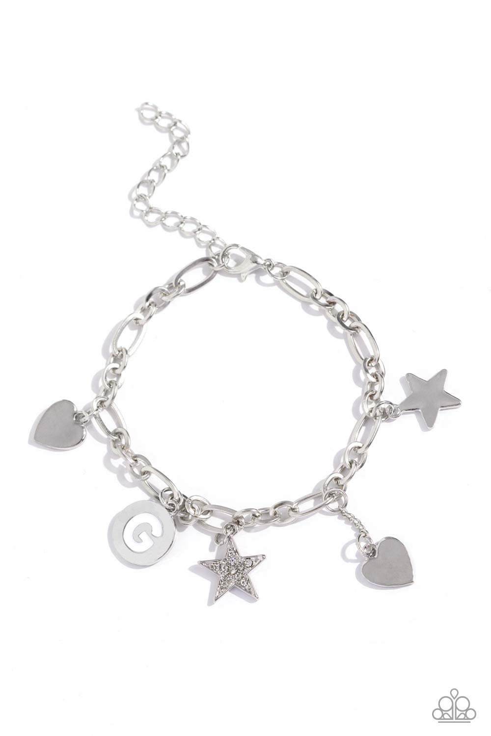 Legacy Letters - White - G Initial Bracelet