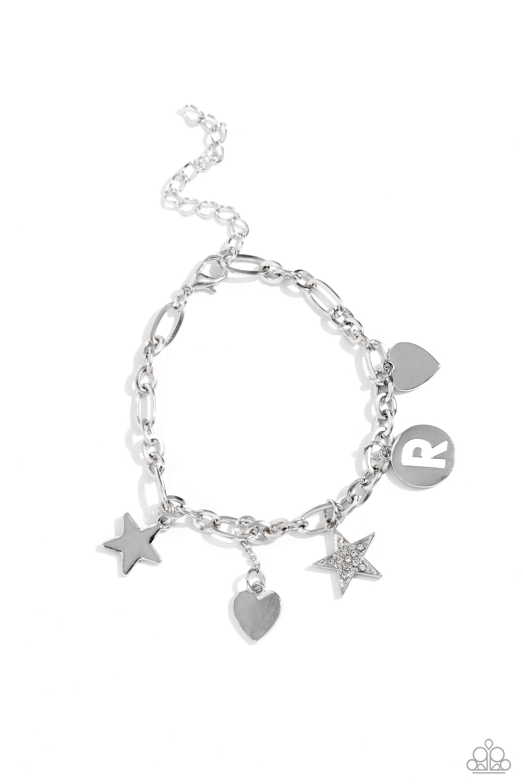 Legacy Letters - White - R Initial Bracelet