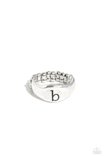 Load image into Gallery viewer, Monogram Memento - Silver - B Initial Ring
