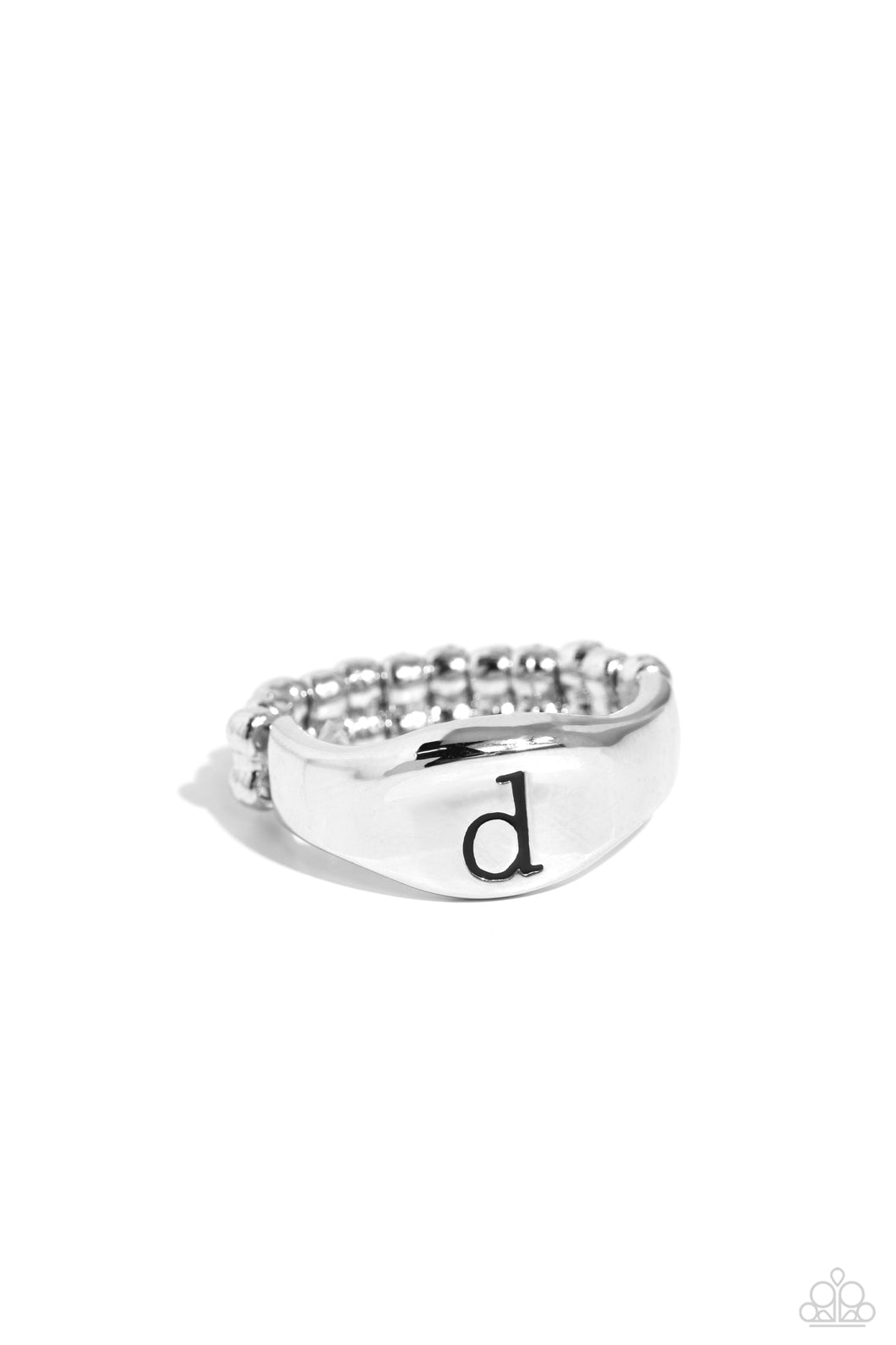 Monogram Memento - Silver - D Initial Ring