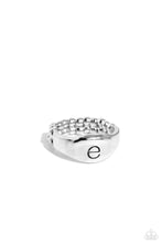 Load image into Gallery viewer, Monogram Memento - Silver - E Initial Ring
