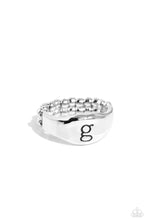 Load image into Gallery viewer, Monogram Memento - Silver - G Initial Ring
