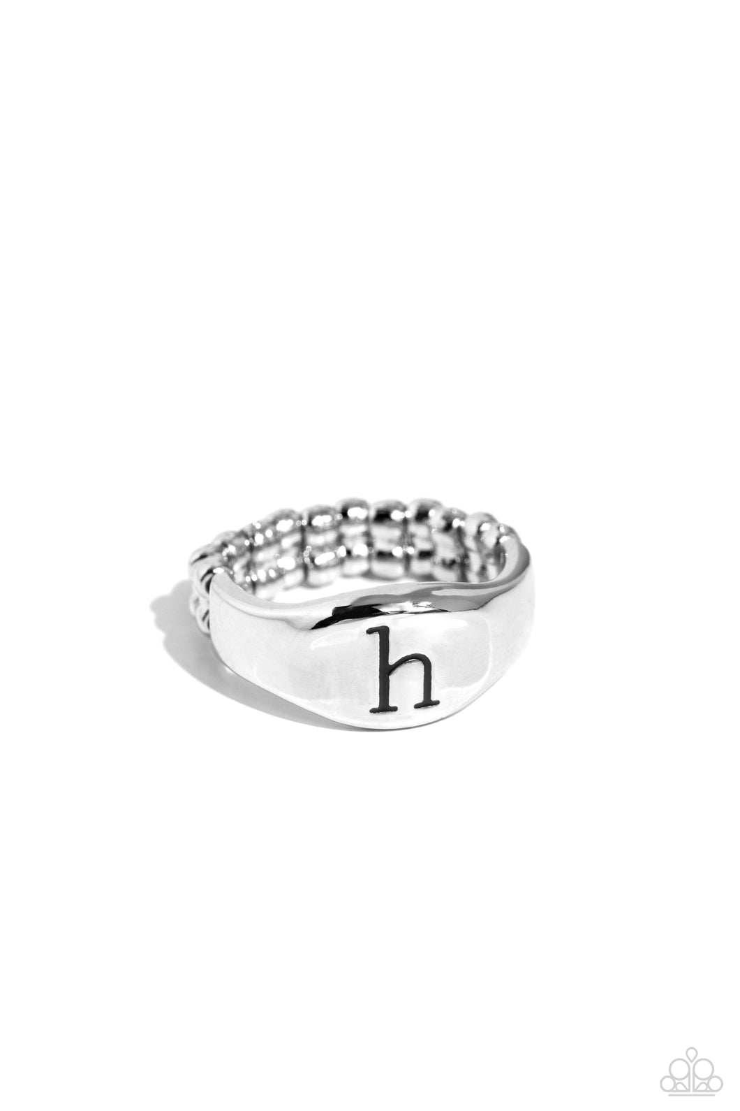 Monogram Memento - Silver - H Initial Ring
