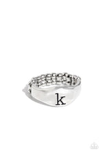 Load image into Gallery viewer, Monogram Memento - Silver - K Initial Ring
