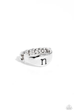 Load image into Gallery viewer, Monogram Memento - Silver - N Initial Ring
