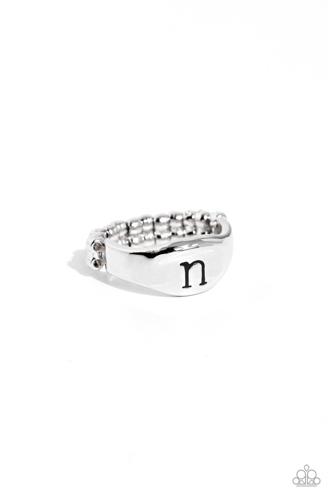 Monogram Memento - Silver - N Initial Ring