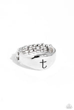 Load image into Gallery viewer, Monogram Memento - Silver - T Initial Ring
