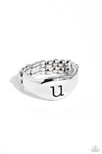 Load image into Gallery viewer, Monogram Memento - Silver - U Initial Ring
