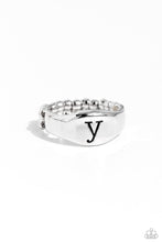 Load image into Gallery viewer, Monogram Memento - Silver - Y Initial Ring
