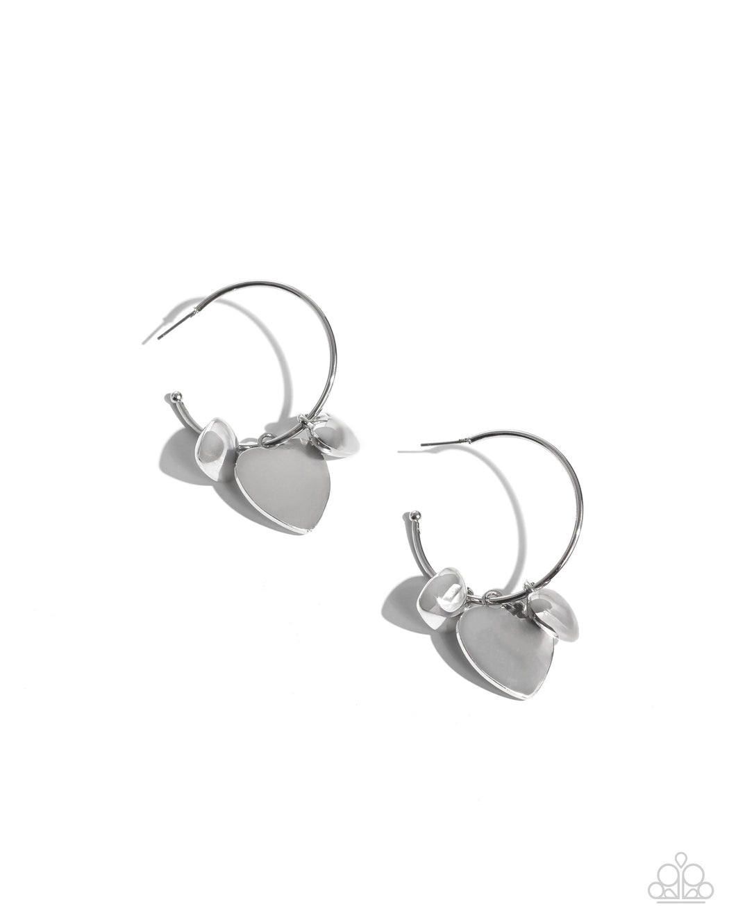 Casually Crushing - Silver (Heart) Earring