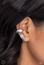 Load image into Gallery viewer, Twisting Teardrop- White (Gem)  Cuff Earring
