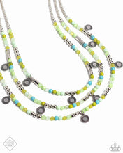 Load image into Gallery viewer, Piquant Pattern - Green Necklace (SSF-0424)
