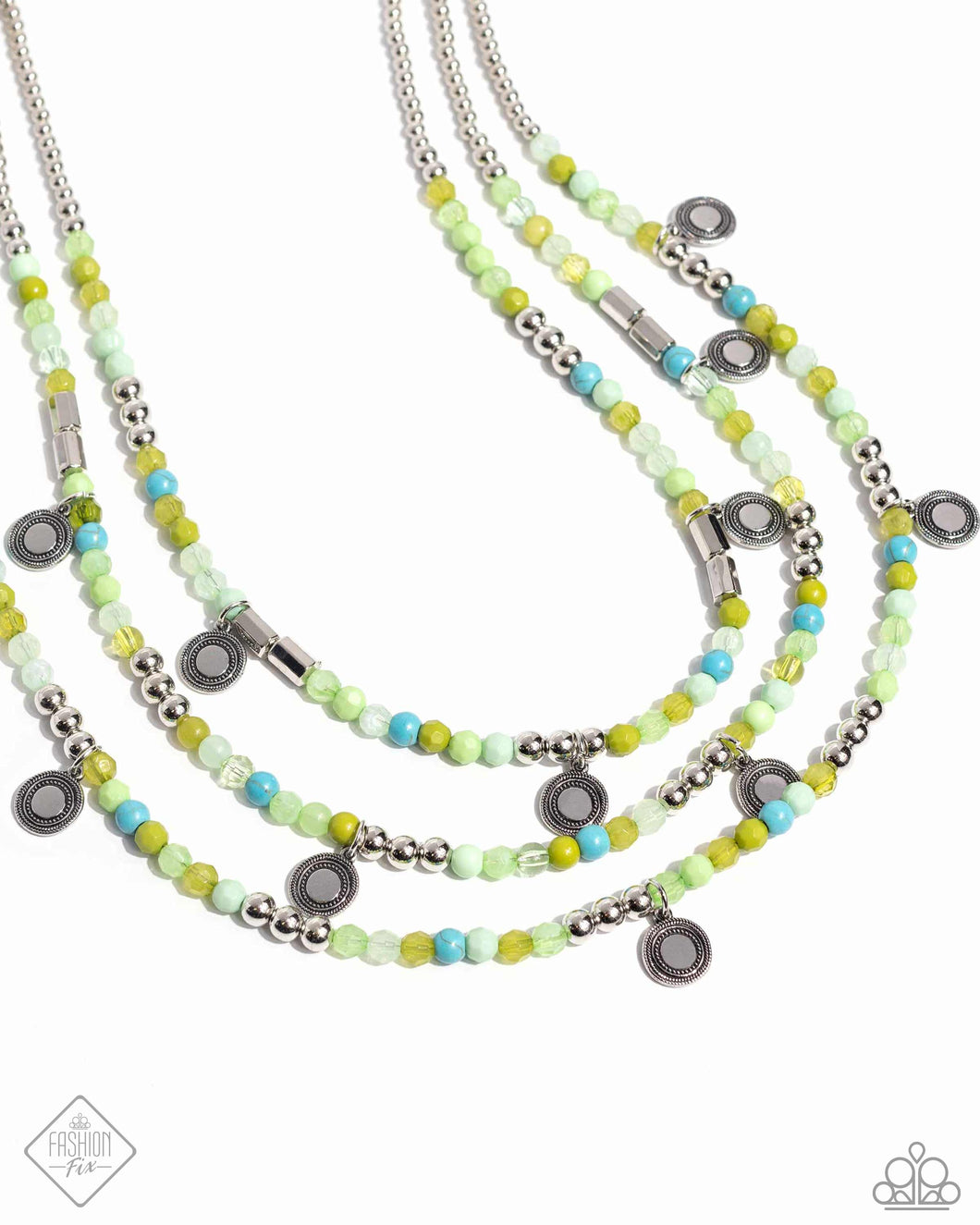 Piquant Pattern - Green Necklace (SSF-0424)