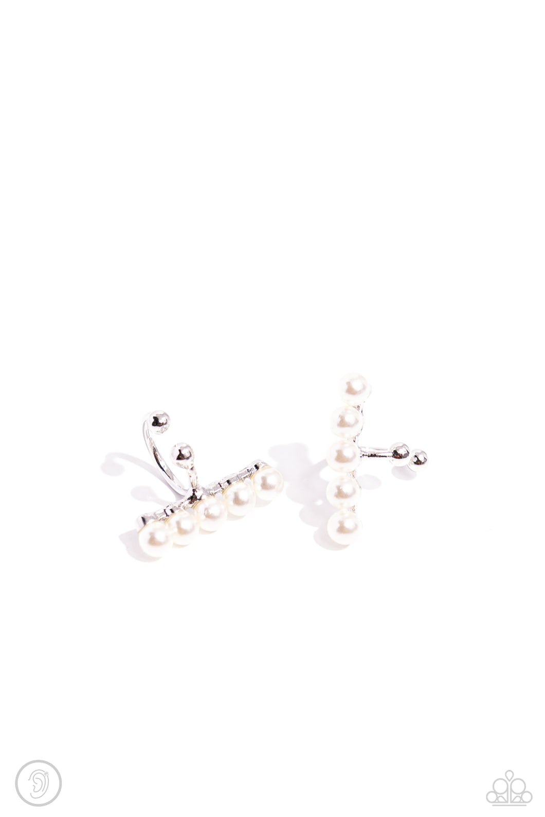 CUFF Love - White (Pearl) Cuff Earring