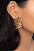 Load image into Gallery viewer, Floral Flamenco - Gold (Flowers) Earring
