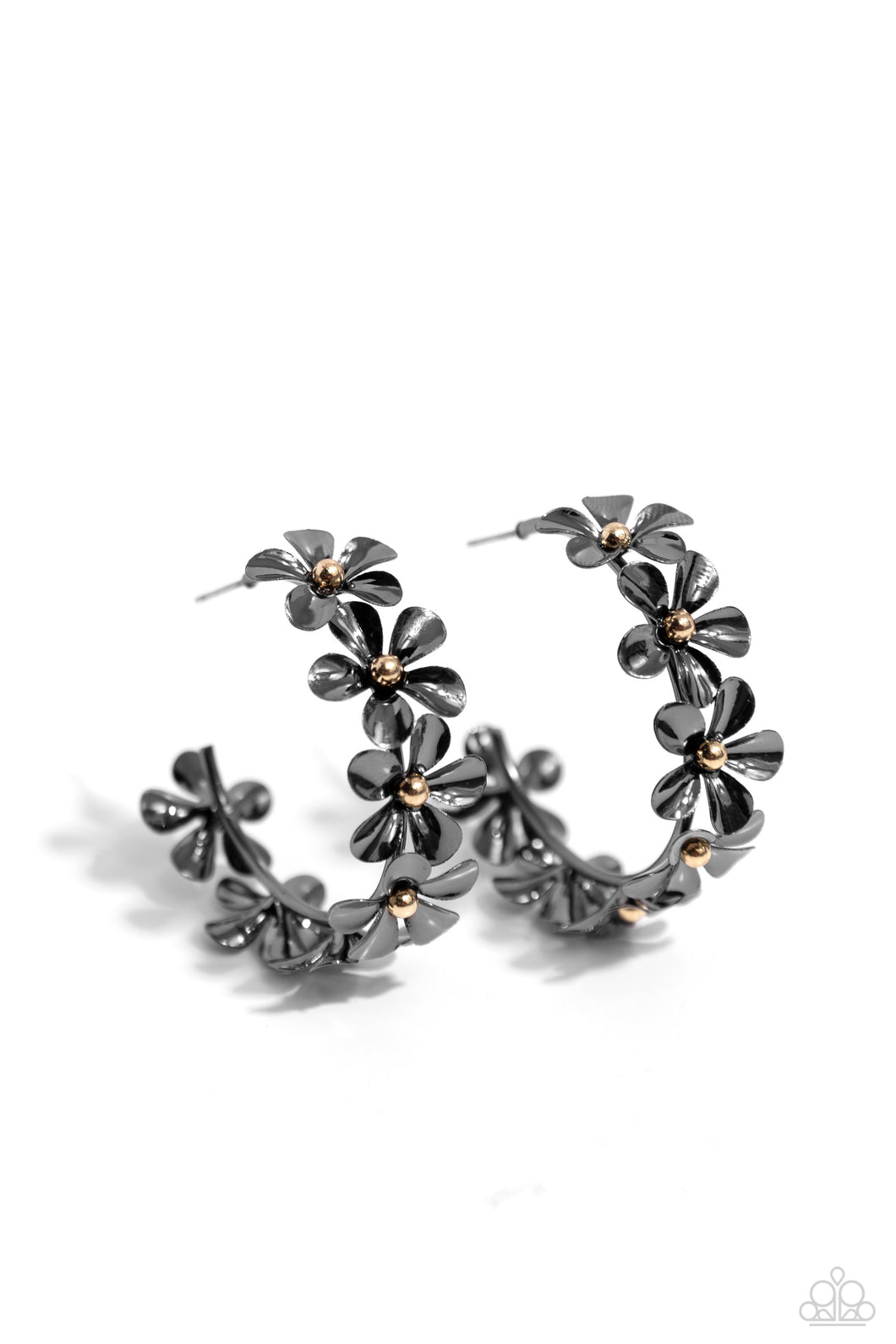 Floral Flamenco - Black Gunmetal Earring