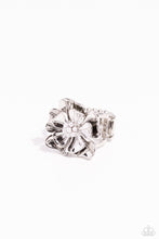 Load image into Gallery viewer, Pampered Petals - White (Pearl) Silver Flower Ring
