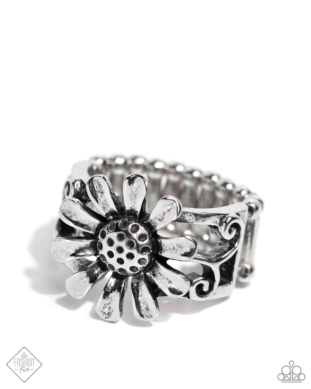 Landslide Lover - Silver (Sunflower Bloom) Ring