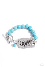 Load image into Gallery viewer, Lovely Stones - Blue (Turquoise) LOVE Bracelet
