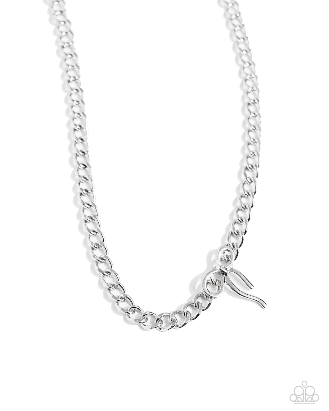 Leading Loops - Silver (Bow) Necklace