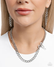 Load image into Gallery viewer, Leading Loops - Silver (Bow) Necklace
