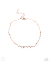 Load image into Gallery viewer, Satellite Shimmer - Rose Gold (Heart) Anklet
