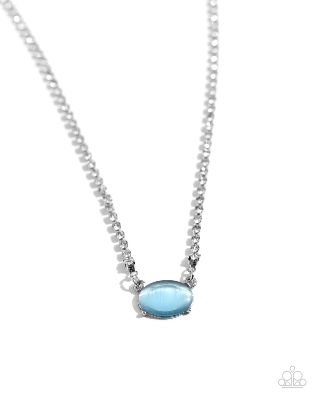 Dynamic Delicacy - Blue (Cat's Eye Bead) Necklace