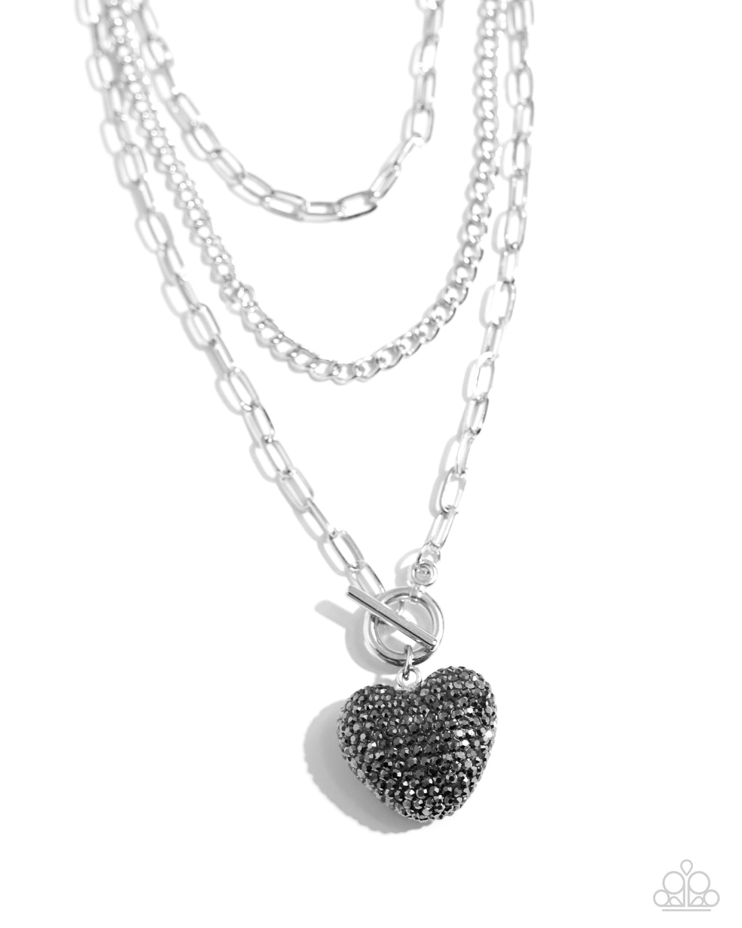 HEART Gallery - Silver (Hematite Heart) Necklace